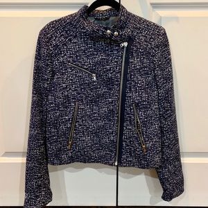GAP Tweed Moto Jacket Asymmetrical Zip (Medium)